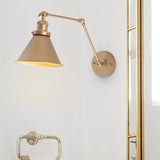 Midora | Adjustable Metal Wall Lamp with Brass Arm & Black Shade – Versatile Lighting for Modern Spaces 1