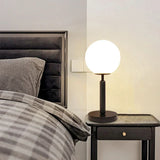 GlowSphere LED Glass Table Lamp - Elegant Brass Base with Soft Illumination 4