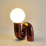 GlassSphere Modern Glass Globe Lamp - Elegant LED Table Lamp for Cozy Ambiance 5
