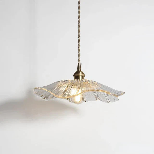 FloraGlimmer Modern Flower-Shaped Pendant Light - Elegant Glass Design for Cozy Illumination 2