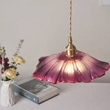 FloraGlimmer Modern Flower-Shaped Pendant Light - Elegant Glass Design for Cozy Illumination 7