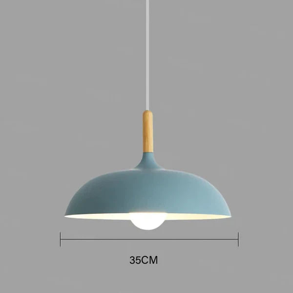 NordicOak Modern Oak Ceiling Lamp - Scandinavian Design with Adjustable Hanging Cord for Versatile Lighting 6