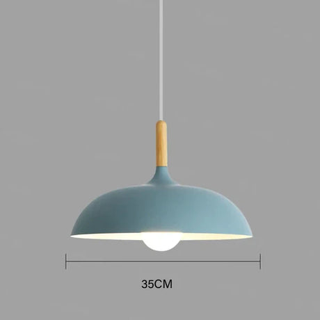 NordicOak Modern Oak Ceiling Lamp - Scandinavian Design with Adjustable Hanging Cord for Versatile Lighting 6