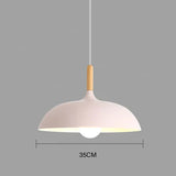NordicOak Modern Oak Ceiling Lamp - Scandinavian Design with Adjustable Hanging Cord for Versatile Lighting 4