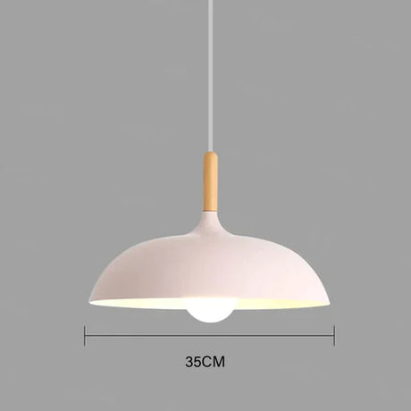 NordicOak Modern Oak Ceiling Lamp - Scandinavian Design with Adjustable Hanging Cord for Versatile Lighting 4