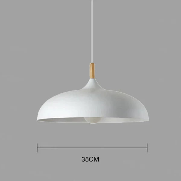 NordicOak Modern Oak Ceiling Lamp - Scandinavian Design with Adjustable Hanging Cord for Versatile Lighting 1