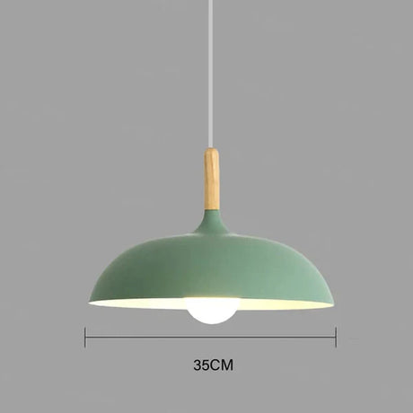 NordicOak Modern Oak Ceiling Lamp - Scandinavian Design with Adjustable Hanging Cord for Versatile Lighting 5