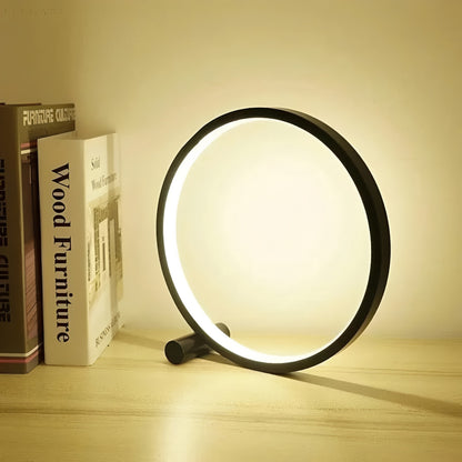 OrbLume – Dimmable LED Ring Table Lamp with Touch Control – Modern Design for Stylish Ambiance 4