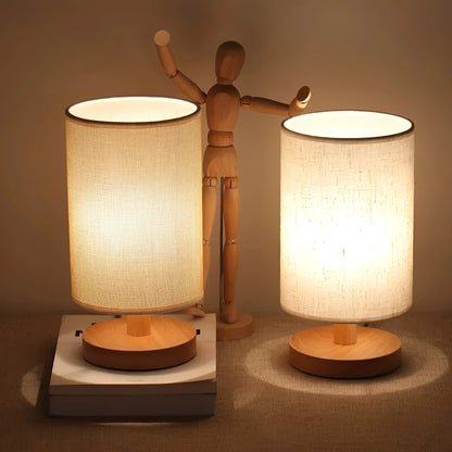 Organic Glow Lamp – Wooden Bedside Lamp with Dimmable Lighting – Remote Control for Cozy Ambiance 3