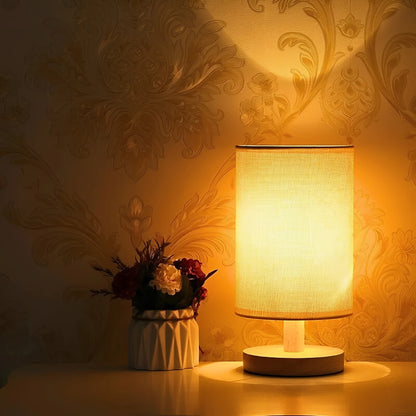 Organic Glow Lamp – Wooden Bedside Lamp with Dimmable Lighting – Remote Control for Cozy Ambiance 4