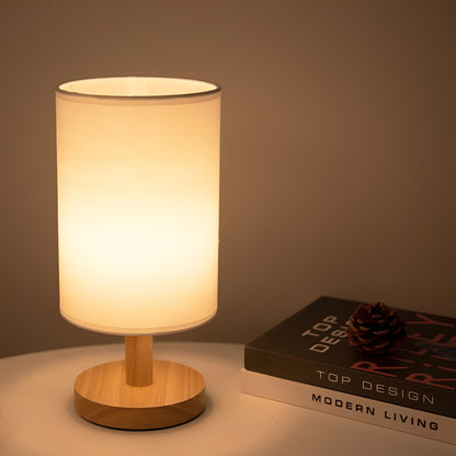 Organic Glow Lamp – Wooden Bedside Lamp with Dimmable Lighting – Remote Control for Cozy Ambiance 1