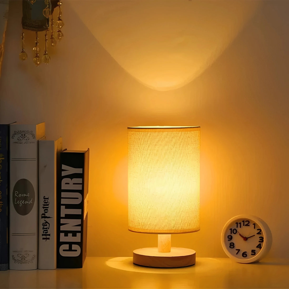 Organic Glow Lamp – Wooden Bedside Lamp with Dimmable Lighting – Remote Control for Cozy Ambiance 8