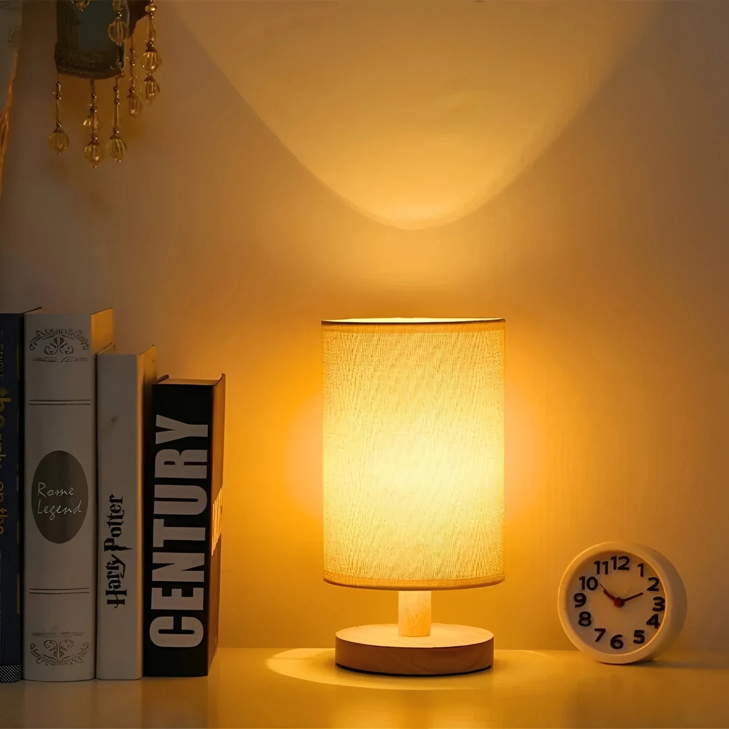 Organic Glow Lamp – Wooden Bedside Lamp with Dimmable Lighting – Remote Control for Cozy Ambiance 8