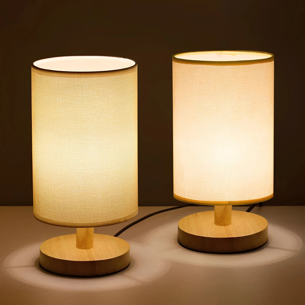 Organic Glow Lamp – Wooden Bedside Lamp with Dimmable Lighting – Remote Control for Cozy Ambiance 9