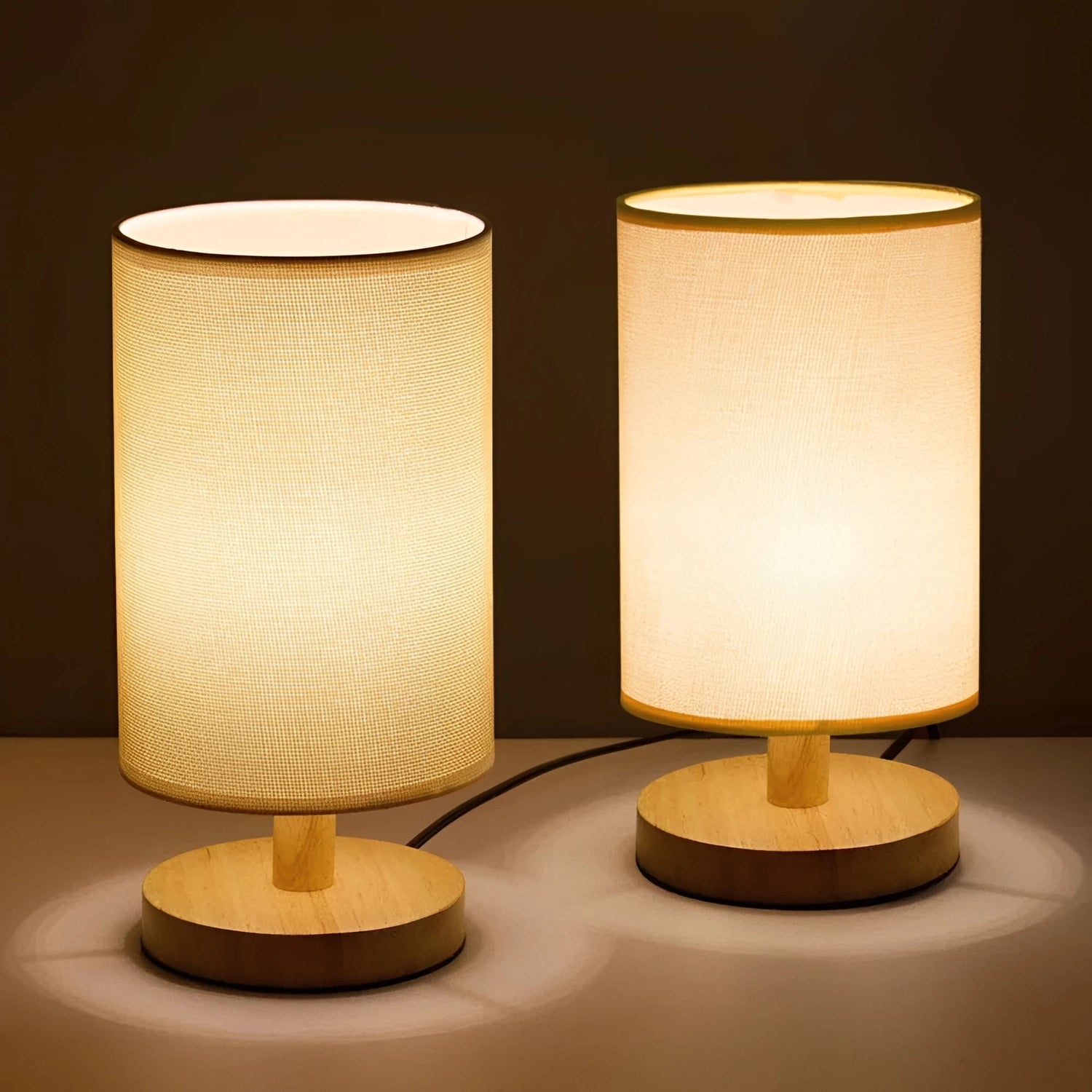 Organic Glow Lamp – Wooden Bedside Lamp with Dimmable Lighting – Remote Control for Cozy Ambiance 9