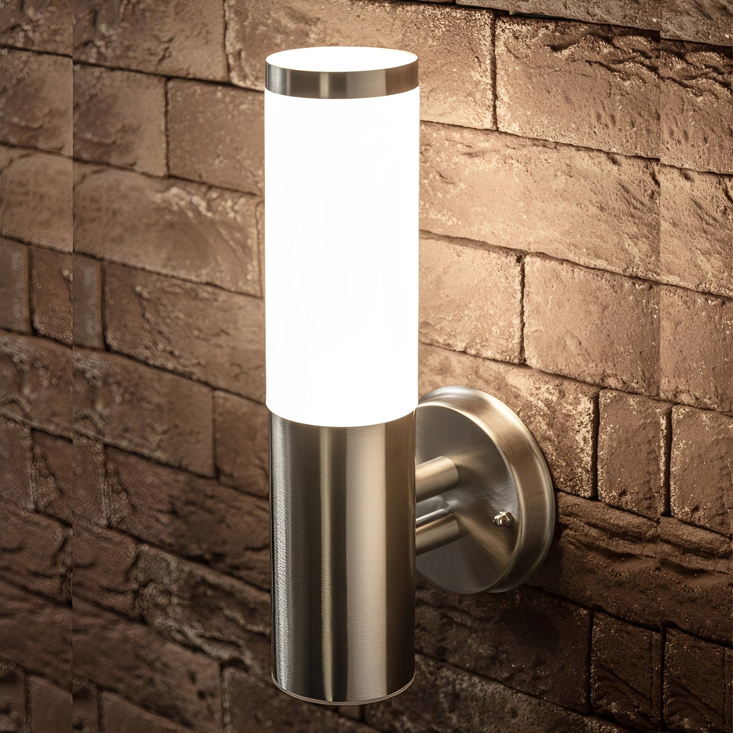 Orvion | Stainless Steel Wall Light with Opal Diffuser – Weatherproof Outdoor Illumination 1