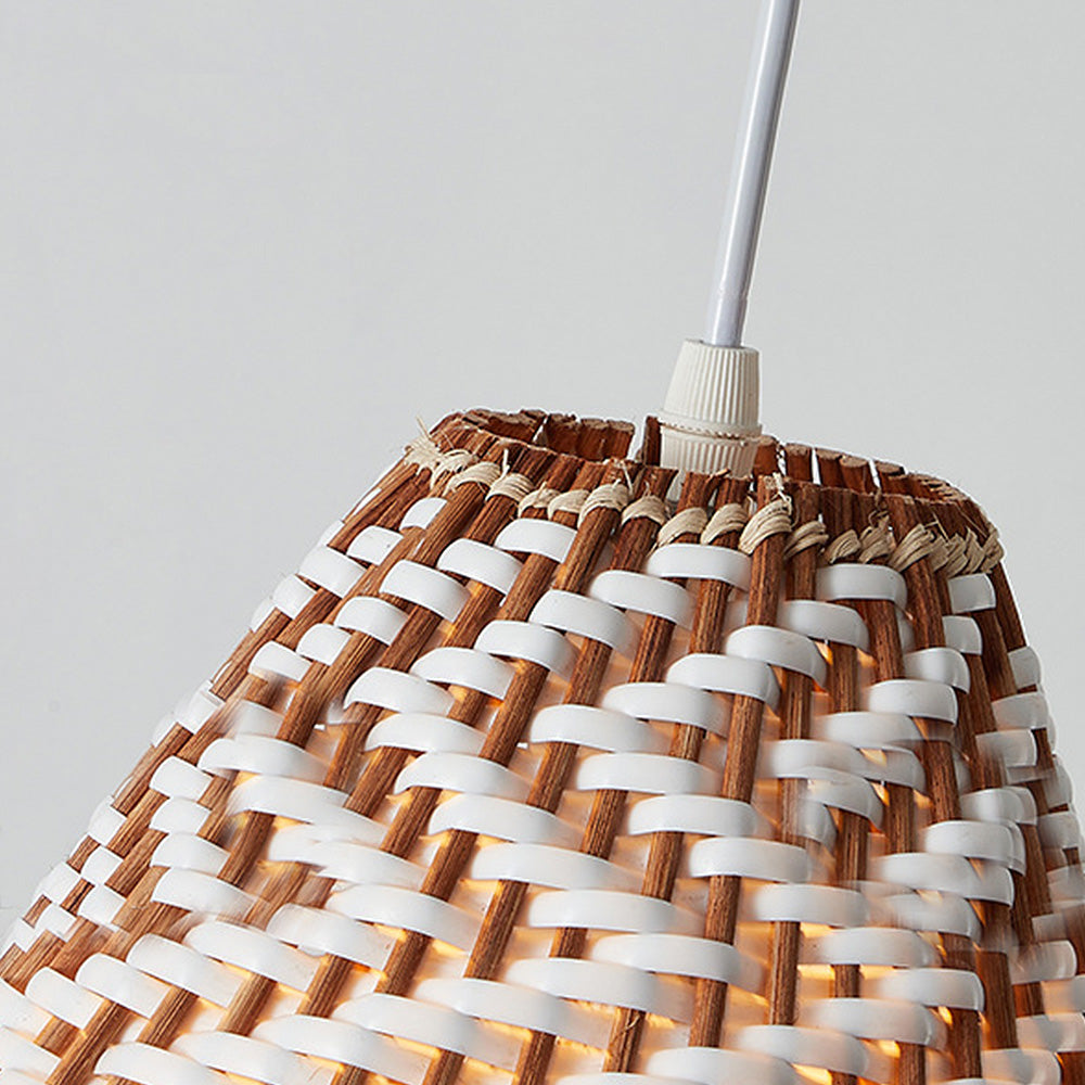 Boho Woven Rattan Pendant Lamp - Unique Natural Lighting for Home Decor 12