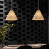Boho Woven Rattan Pendant Lamp - Unique Natural Lighting for Home Decor 4