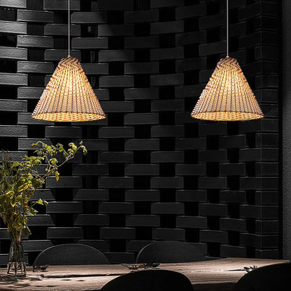 Boho Woven Rattan Pendant Lamp - Unique Natural Lighting for Home Decor 4