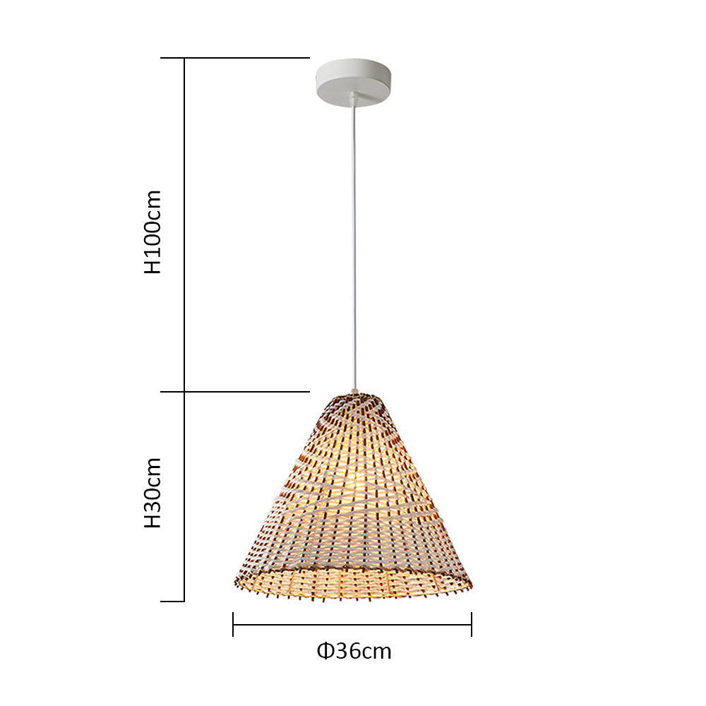 Boho Woven Rattan Pendant Lamp - Unique Natural Lighting for Home Decor 14