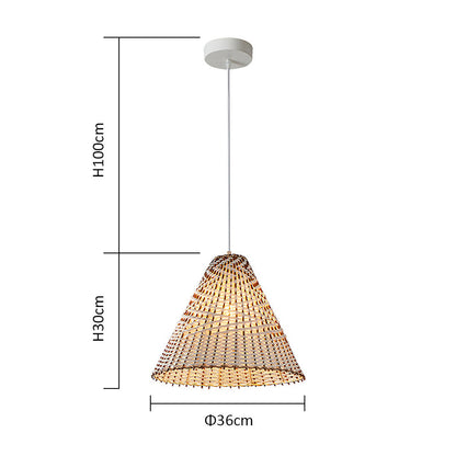 Boho Woven Rattan Pendant Lamp - Unique Natural Lighting for Home Decor 14