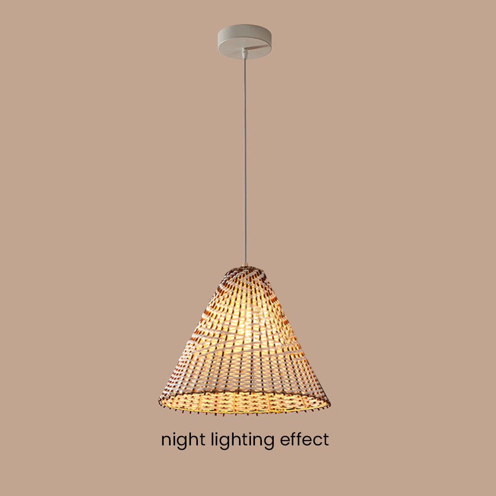 Boho Woven Rattan Pendant Lamp - Unique Natural Lighting for Home Decor 8