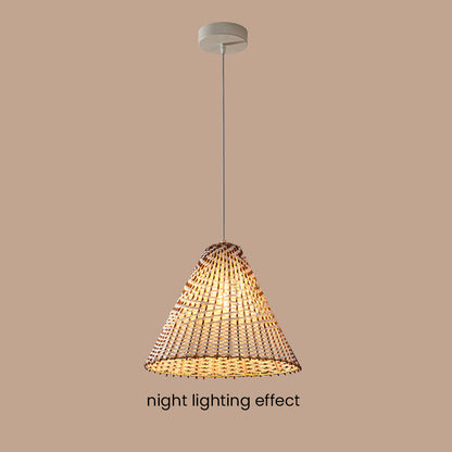 Boho Woven Rattan Pendant Lamp - Unique Natural Lighting for Home Decor 8