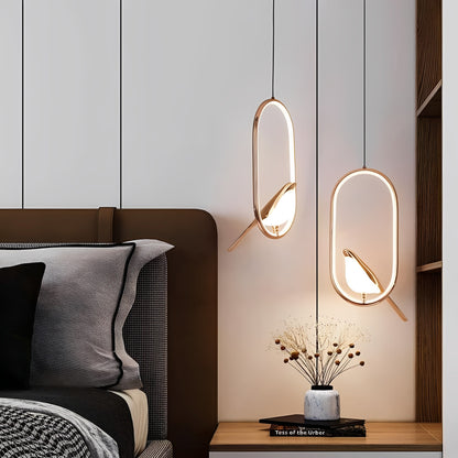 Elegant Black Pendant Light with Energy-Efficient LED – Whimsical Bird Design for Unique Home Decor 4