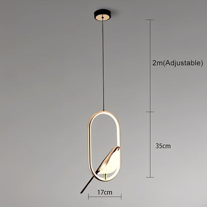 Elegant Black Pendant Light with Energy-Efficient LED – Whimsical Bird Design for Unique Home Decor 10