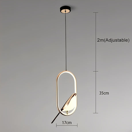 Elegant Black Pendant Light with Energy-Efficient LED – Whimsical Bird Design for Unique Home Decor 10
