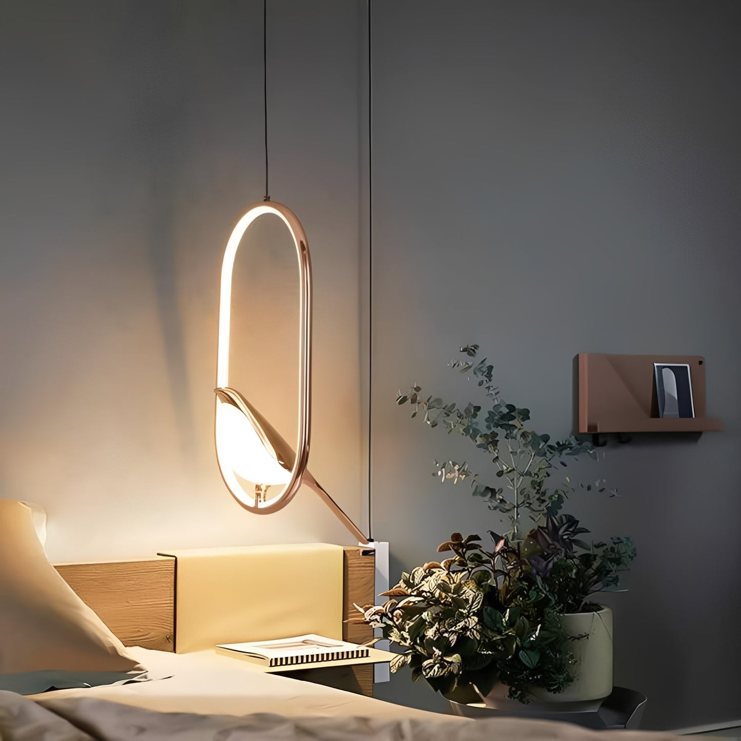 Elegant Black Pendant Light with Energy-Efficient LED – Whimsical Bird Design for Unique Home Decor 6