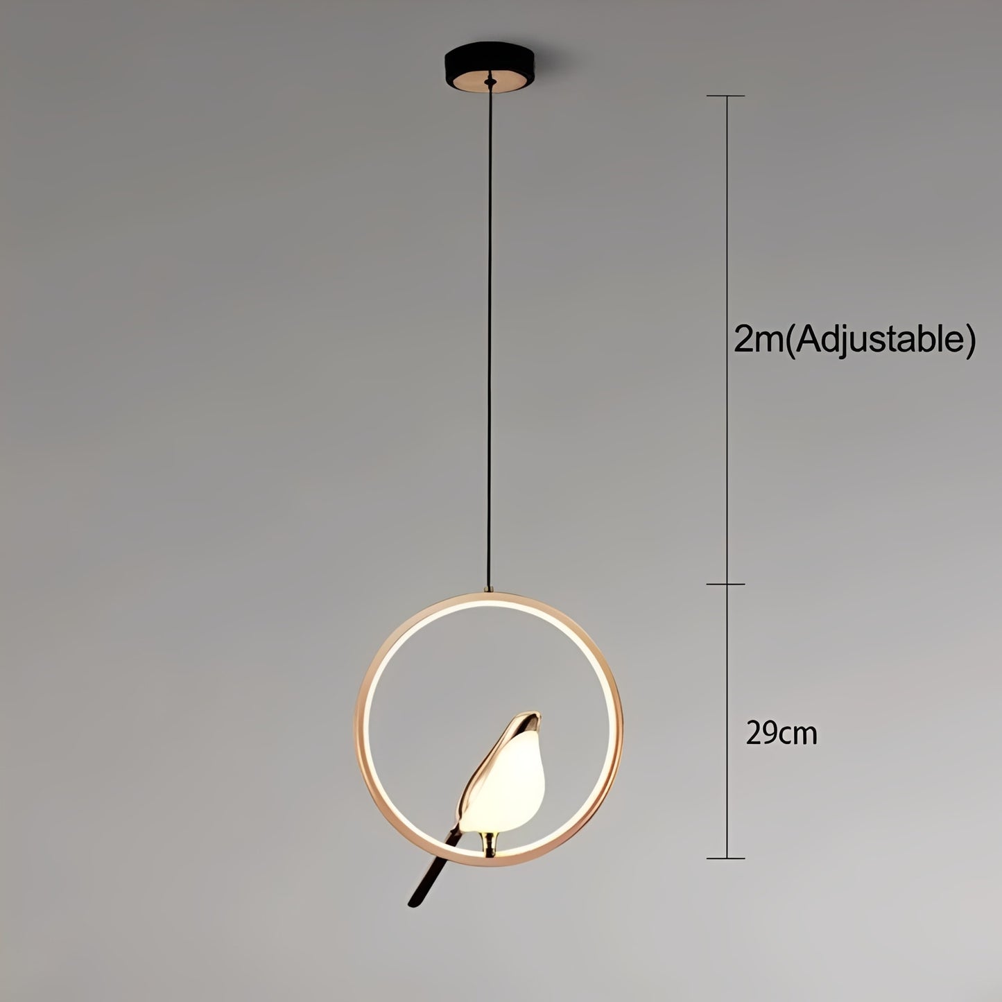 Elegant Black Pendant Light with Energy-Efficient LED – Whimsical Bird Design for Unique Home Decor 3