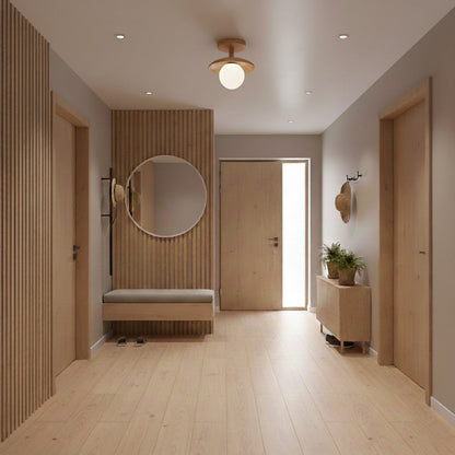 Solenne Minimal Wood Ceiling Lamp
