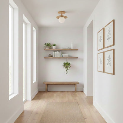 Solenne Minimal Wood Ceiling Lamp