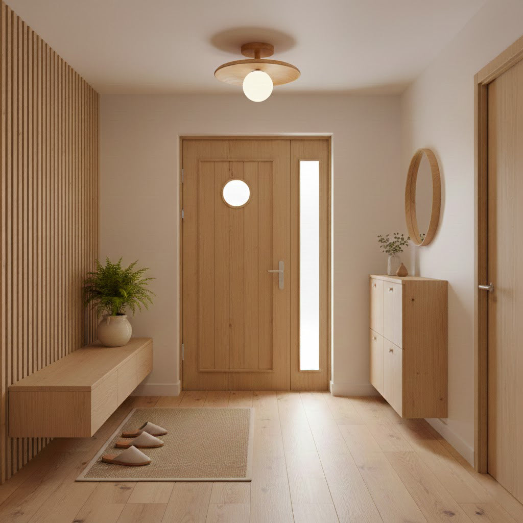 Solenne Minimal Wood Ceiling Lamp