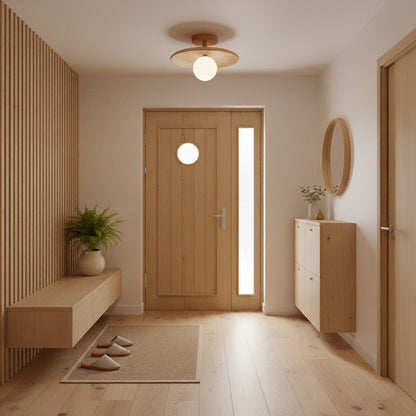 Solenne Minimal Wood Ceiling Lamp