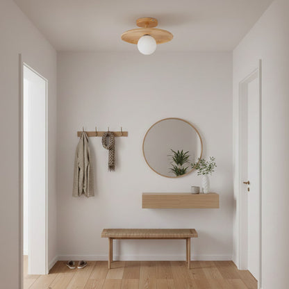Solenne Minimal Wood Ceiling Lamp