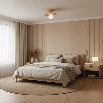 Solenne Minimal Wood Ceiling Lamp