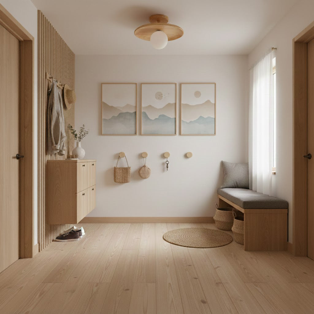 Solenne Minimal Wood Ceiling Lamp