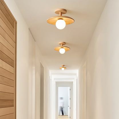 Solenne Minimal Wood Ceiling Lamp