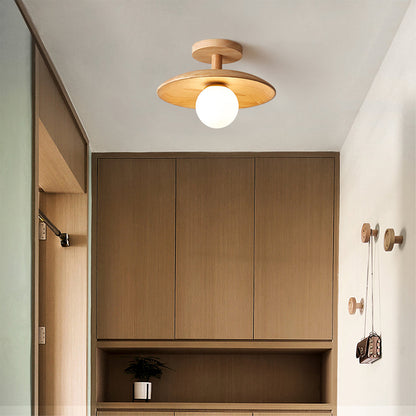 Solenne Minimal Wood Ceiling Lamp