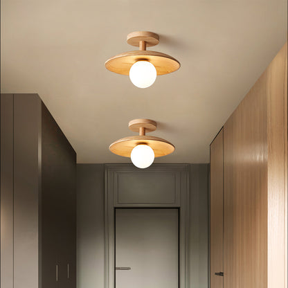 Solenne Minimal Wood Ceiling Lamp