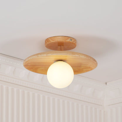 Solenne Minimal Wood Ceiling Lamp