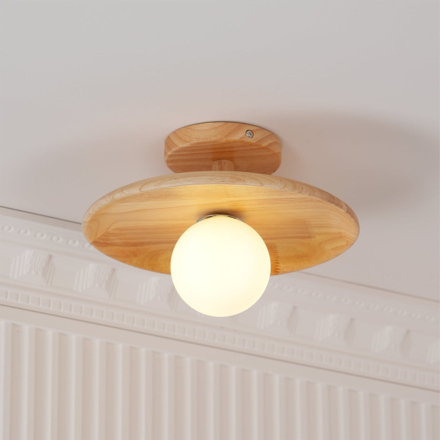Solenne Minimal Wood Ceiling Lamp