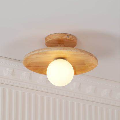 Solenne Minimal Wood Ceiling Lamp