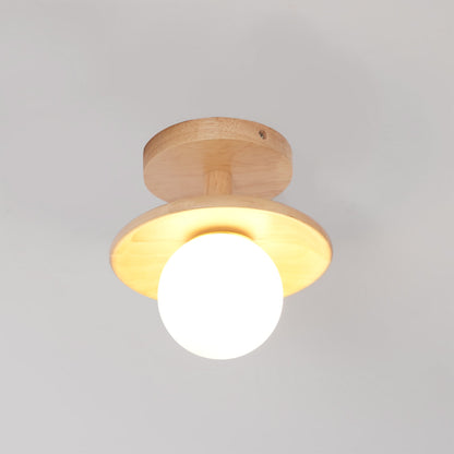 Solenne Minimal Wood Ceiling Lamp