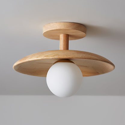 Solenne Minimal Wood Ceiling Lamp