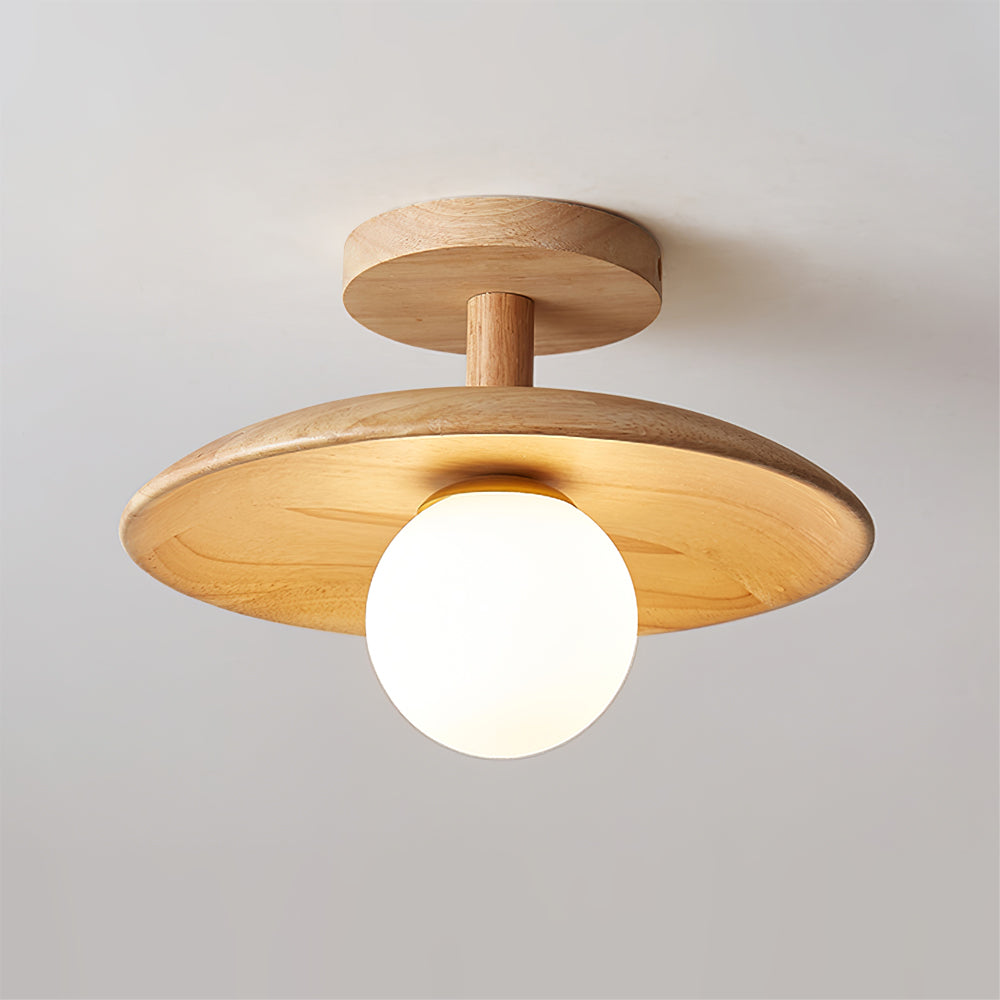 Solenne Minimal Wood Ceiling Lamp