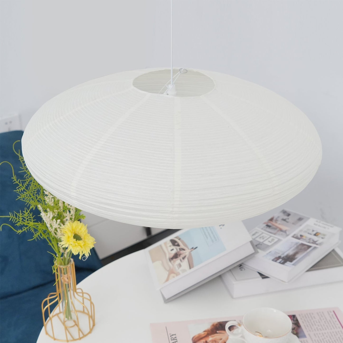 Solenne Rice Paper Pendant Light