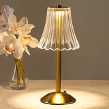 AuraLux Golden Crystal Table Lamp - Dimmable LED Touch Control for Elegant Lighting 6